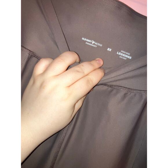 Old Navy Active Powersoft Brown High Rise Go-Dry Leggings Women’s Size 2X - Picture 2 of 7